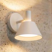 Lucande udendørs LED-væglampe Tabena, mat hvid, IP44, CCT