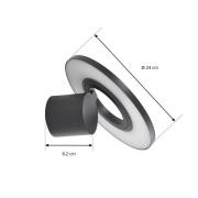 Arcchio udendørs LED-væglampe Tovio, antracit, drejelig