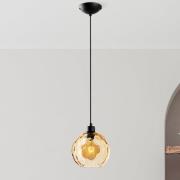 Pendellampe Benek, gul, glas, Ø 20 cm, E27