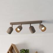 Loftspot Tilston, beige, længde 58 cm, 4 lyskilder, stål
