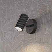 Vægspot Portillo, sort, højde 11 cm, metal, GU10