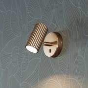 Vægspot Portillo, messing, højde 11 cm, metal, GU10