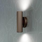 Væglampe Portillo, bronze, højde 20 cm, 2 lyskilder, Metal, GU10