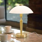 Bordlampe SOLO 1, messingfarvet, højde 35 cm metal/glas dæmpbar