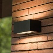 Udendørs LED-væglampe GEMINI, sort, 14 cm, IP54, op/ned