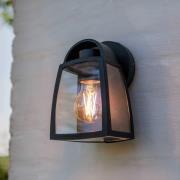 Udendørs væglampe KELSEY, sort, højde 20 cm, metal, IP44, E27