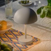 LED-batteridrevet bordlampe Ellen To-Go, grå, aluminium