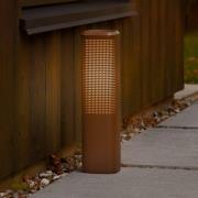 Sokkellampe Sidara 45 Seaside, brun, aluminium, IP44, E27