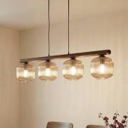 Pendellampe Salvia, brun/cognac, glas, længde 95 cm, E14