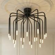 Lucande LED-loftlampe Ariadne, Ø57 cm, mat sort, 20-armet