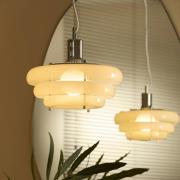 MARKET SET Hængelampe Sunset Ø 28 cm, tågehvid, glas, E27