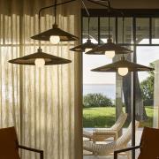 MARKET SET Hængelampe Sonia Laudet, khaki, 5 lyskilder, E27