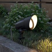 Philips Cylr spot med jordspyd, sort, stik, IP44, GU10