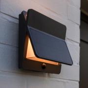 ALETA udendørs LED-væglampe til vægmontering, mørkegrå, 18 cm, med sen...