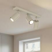 Loftspot Zoom, 3 lyskilder, grå-beige, stål, GU10