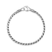 Men`s Sterling Silver 3mm Round Chain Bracelet