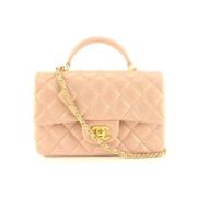 Beige Stof Vintage Chanel Taske