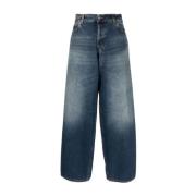 Indigo Blå Wide-Leg Jeans