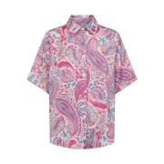 Kvinders Elin SS Skjorte - Pink Paisley