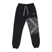 Bandana Relax Sweatpants Sort Hvid