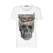 Flame T-shirt med krystal kranie print