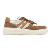 Brun Retro Stil Sneakers med Nubuck Overdel og Memory Foam Indersål