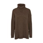 Basic Apparel - Line T-Neck - Brown Melange