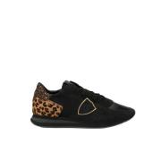 Sort og Leopard Sneakers Tropez