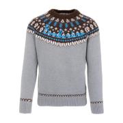 Broderet akrylblandet sweater