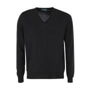 V-hals grundlæggende pullover-sweater