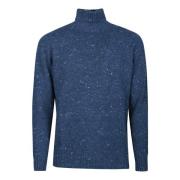 Indigo Melange Turtle Neck Sweater