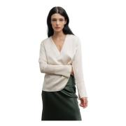 Silke V-Hals Bluse Creme