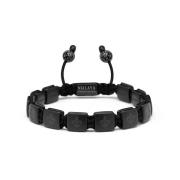 Men`s Ceramic Flatbead Bracelet in Matte Black