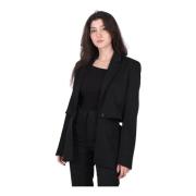 Sort Cut Out Blazer, Moderne Stil