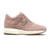 Interaktive Suede Rosa Sneakers