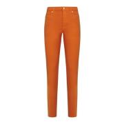 Orange Slim-fit Denim Jeans