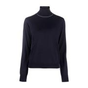 Bl? Roll-Neck Striktr?je