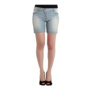 Ermanno Scervino Beachwear Blue Denim City Casual Dress Shorts