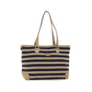 Beige Lærred Tote Taske