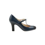 Pre-owned Blå Læder Mary Jane Pumps