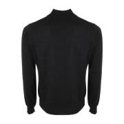 Anthracite Merino Højhalset Sweater