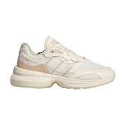 Monokrom Beige og Pink Sneakers