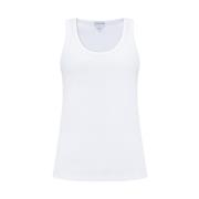 Hvid Ribbet Tank Top