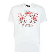 Pizza Twins Grafisk Print T-Shirt