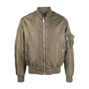 Satin Zip-Up Bomber Jakke