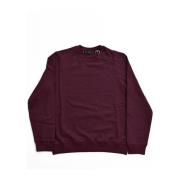 Slim Sweatshirt med Broderet Logo - Brun