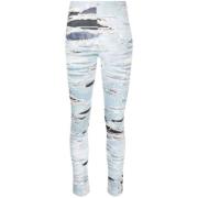 Denim Print Leggings - Runway Kollektion