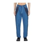 Stribet Patchwork Jeans