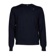 Dybblå Merino Uld Sweater