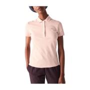 Strækbar bomuldspiqué polo shirt